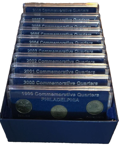 Philadelphia Edition 50 States Commemorative Quarters Complete 10 Set 1999-2008 - Picture 3 of 13