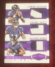 2018 Plates & Patches Lamar Jackson Talented Trios SSP Rookie RC #d’/20 (Ravens)
