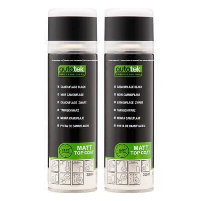 Autotek Exact Match Aerosol-Sprühfarbe Tarnfarbe schwarz 300 ml x2
