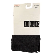 Hue Womens Flecked Opaque Control Top Tights S/M Black HT 5'3"-6' Wt120-170lbs