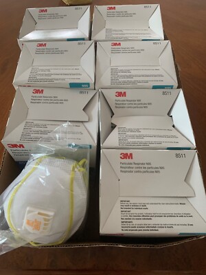 N95 Face Masks 3M 8511(80 Masks)Particulate Respirator Exhalation Valve ...
