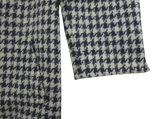 Vtg Aquascutum Womens Gray/Cream Wool Tweed Long Coat & Scarf Size UK 14 (XL) - Picture 11 of 15