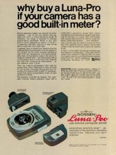 Gossen - Luna-Pro - Exposure Meter - Original Magazine Ad -