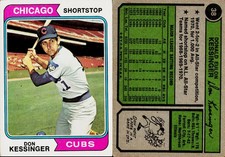 1974 Topps Baseball Card #38 Don Kessinger
