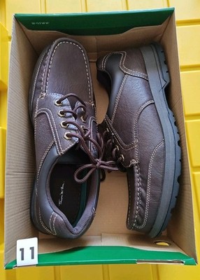 New. Thom McAn Koltrain Brown Faux Leather Moc Toe Mens Shoes 20870 -Size 11M