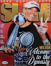 A'JA WILSON Signed 8.5 x 11 Slam Photo WNBA. (WITH COA)LAS VEGAS ACES Champions.