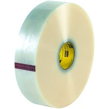6 pack - 3M 371 Clear Carton Sealing Tape 2"x1000yd 1.9Mil Shipping Packaging