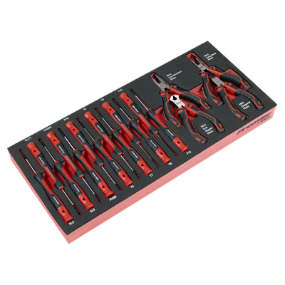 #ad Sealey Premier Precision Screwdriver amp; Mini Pliers Set with Tool Tray 17pc TBT67 GBP 28.49