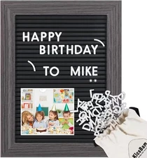Letter Board - 6.5x8.5 inches Plastic Message with 376 Changeable White 
