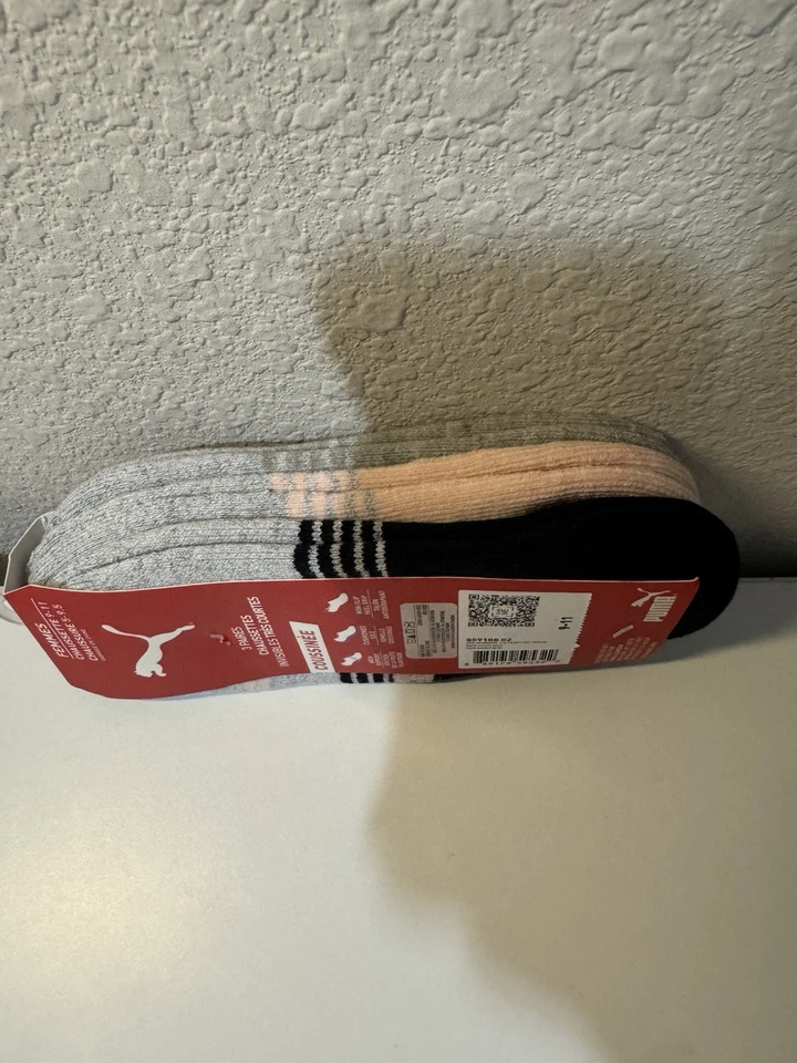 Paquete de 3 calcetines forrados Puma Terry No Show para mujer talla 9-11 grandes Foto 4 de 4