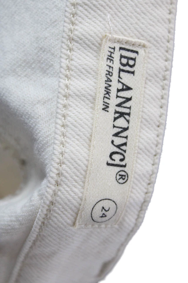 Pantalones Blank NYC para mujer blancos de algodón con botones talla 24 Foto 4 de 4