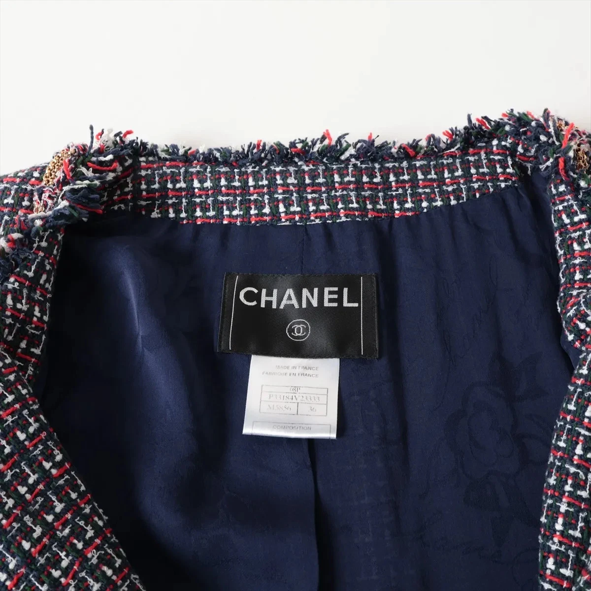 Giacca Chanel Coco Button 08P poliestere x cotone x rayon 36 donna multicolore