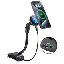 for Magsafe 15W Car Mount Cigarette Lighter Wireless Phone Charger  Car Black