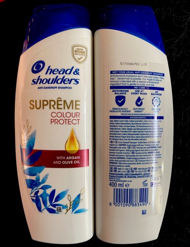 Champú Head & Shoulders Supreme Colour Protect, 400 ml, aceite de argán/oliva 2X - Imagen 3 de 3