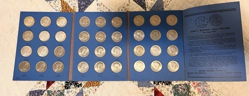 1964-1985 PD Kennedy Half Dollars Complete Set Of 36, With 8 Silver & Key 1970-D