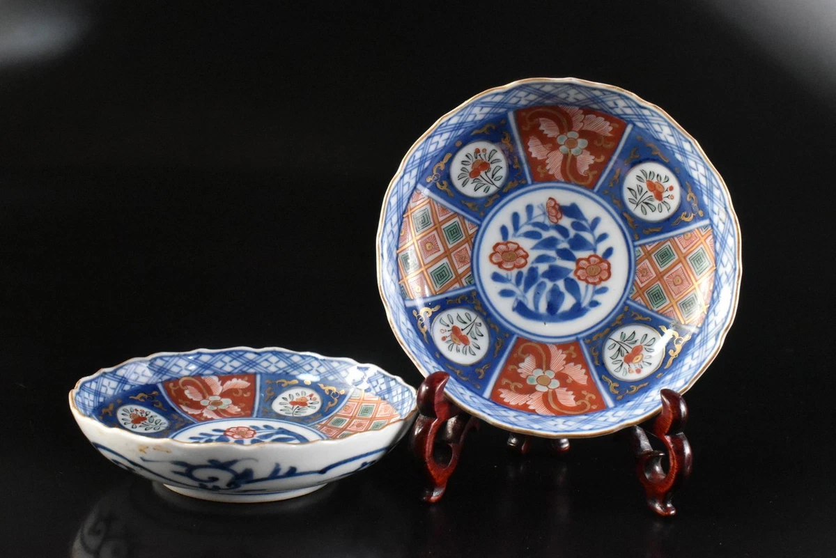 Blue Vintage Original 1900-1940 Antique Japanese Plates for sale