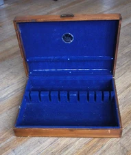 Vintage NAKEN'S Tarnish Proof Silverware Chest flatware wood dovetail corners