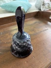 Vintage Fenton Purple Slag Hobnail Glass Bell 5.5” Original Label & Clapper