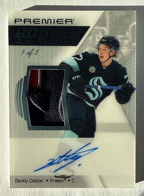 BERKLY CATTON 2025-26 Premier 1/1 ROOKIE PATCH AUTO One Of One SSP RC Platinum!