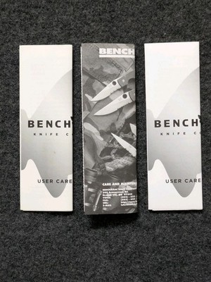 Three (3) Benchmade Knife Co User Care Manual That Came w/Older 4Xs Bali Knives
