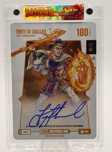 2026 Bo Jackson Battle Arena Troy of Dallas On Card AUTO Fire SP /50 TROY AIKMAN