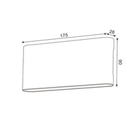 M Ledme - LED Wandleuchte 10W Warmweiß 3000K IP54 Modernes