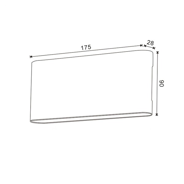 M Ledme - LED Wandleuchte 10W Warmweiß 3000K IP54 Modernes-image