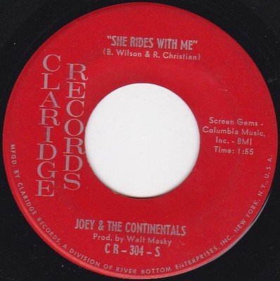 Joey & The Continentals - She Rides With Me / Rudy Vadoo (7'', Single)
