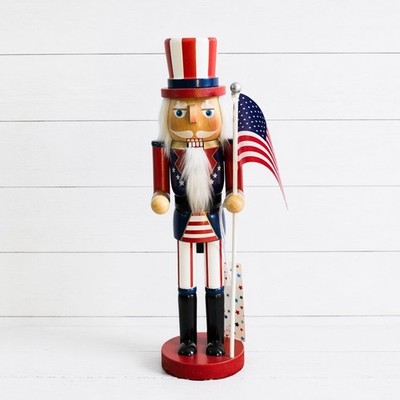 USA Nutcracker Patriotic Flag Decor Americana Independence Day America 250 Charm