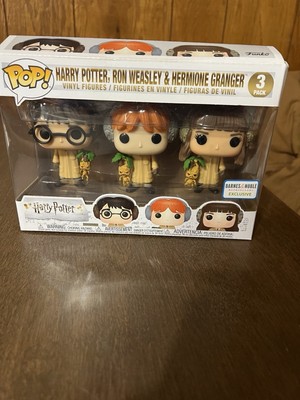 Funko POP! Harry Potter Ron Weasley Hermione Granger 3 Pack Barnes Noble Damage