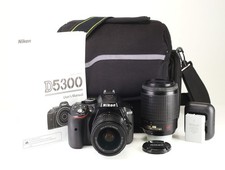 Nikon D5300 DSLR & AF 18-55mm & AF-S 55-200mm VR Dual Zoom Lens Kit 23,290 Shots