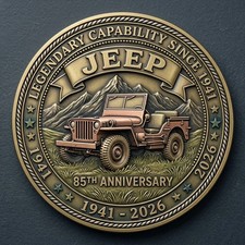 Jeep 85th Anniversary Willys Commemorative Coin Gift Cb1586