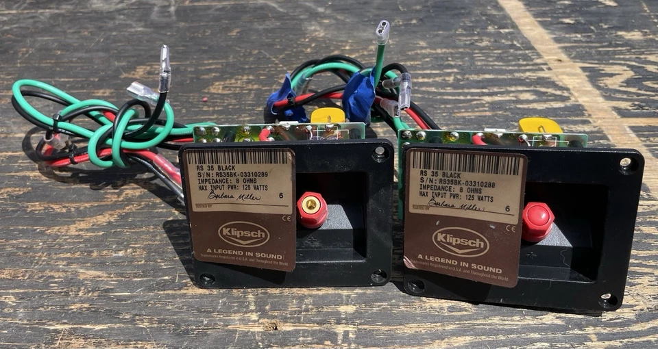 Buen par (2) cruces de altavoces RS-35 EE. UU. Klipsch 2 vías+ Foto 4 de 4
