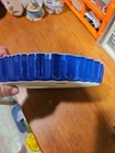 IKEA Cobalt Blue White Fluted Ceramic Pie Quiche Tart Baking Dish 10" Oven Safe — photo 3