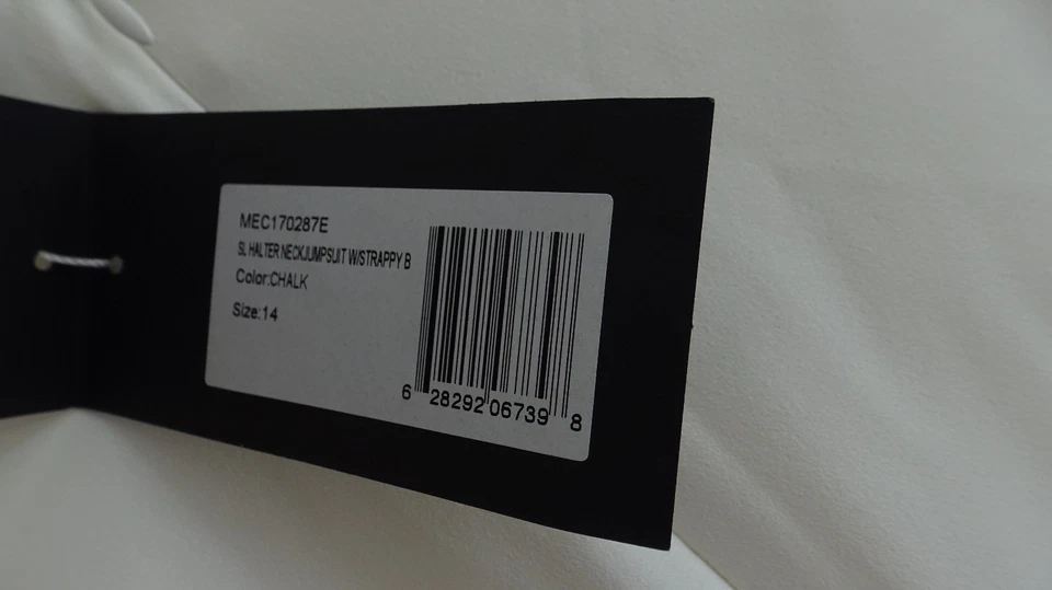 UVP 600€ HALSTON Jumpsuit DE Gr.44  Kreide w NEU Rückenfreies Overall Einteiler  - Bild 4 von 4