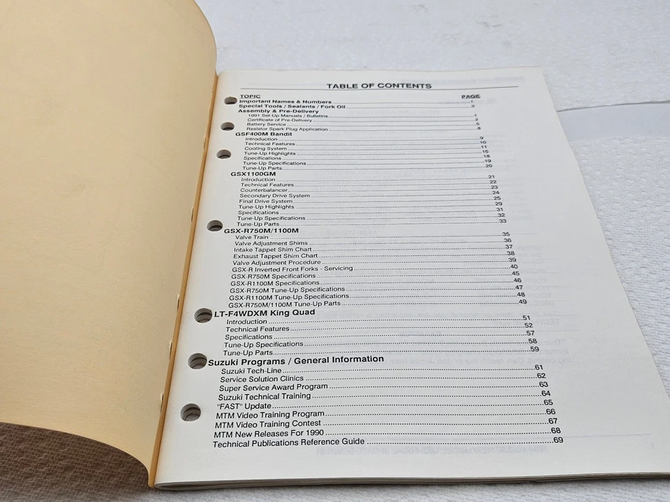 1991 Suzuki Technical Update GSF400M GSX1100GM GSX-R750M GSX-R1100M Manual - Image 3 of 4