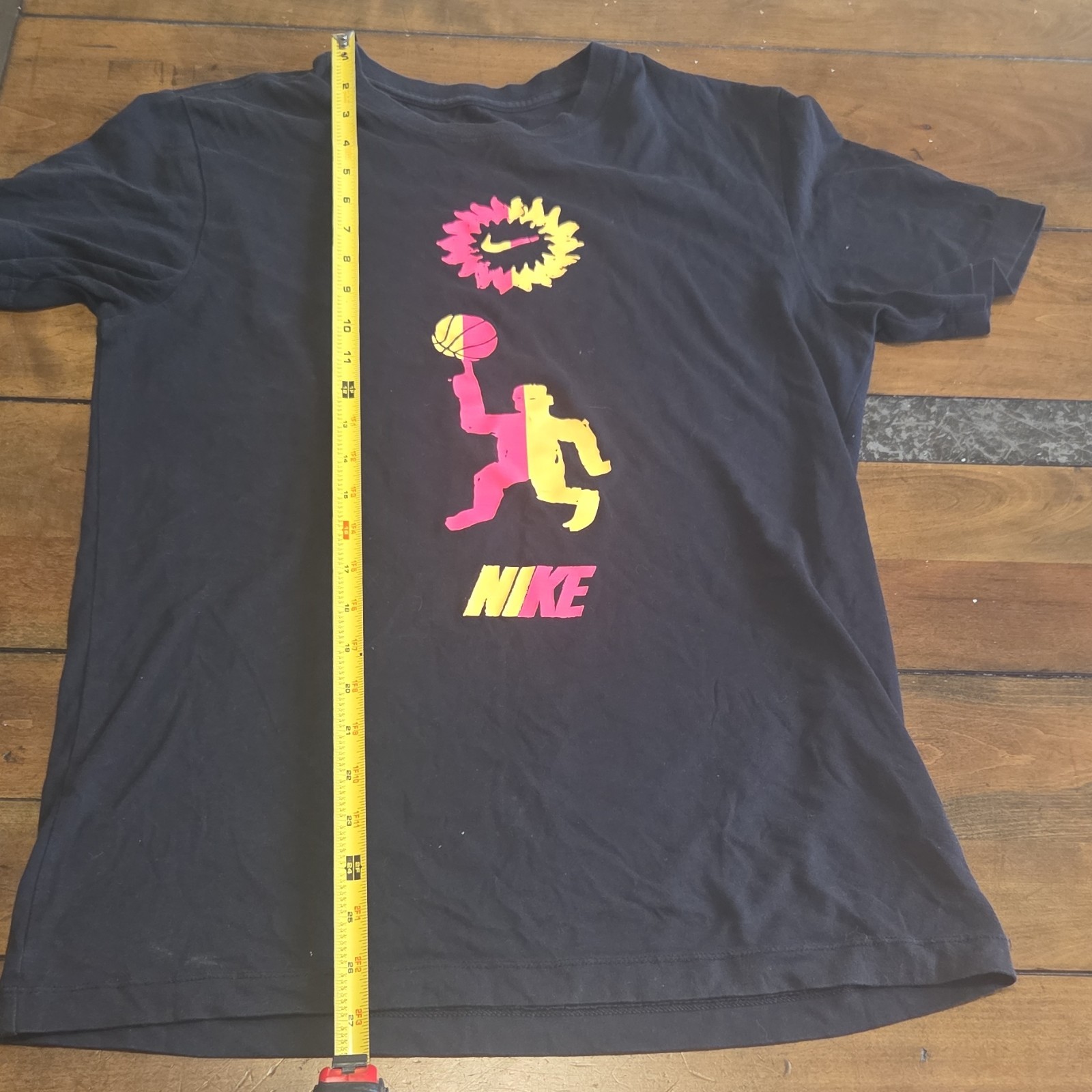 Nike Dri-FIT Basketball T-Shirt Small Black Neon Pop Art Keith Haring Style image 5