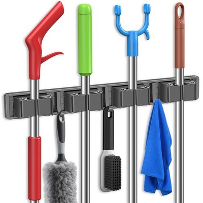 Broom Holder Wall Mount, Mop and Broom Hanger Wall Mount for Organizing and
