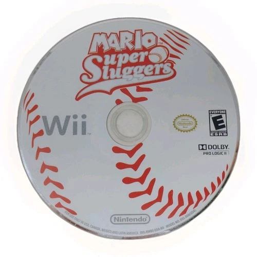 Mario Super Sluggers (Nintendo Wii, 2008) Loose Disc Only, Authentic Boot Tested
