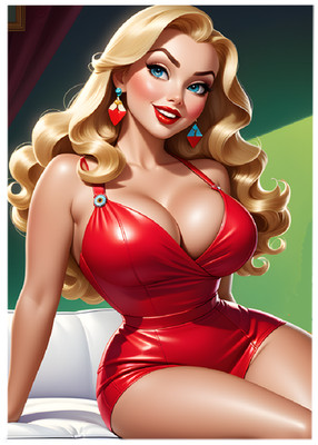 SEXY DENISE * Fun Novelty * PINUP DIVAS * Art Card * ATC ACEO