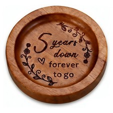 5th Anniversary Wedding Gifts for Him Her, 5 Year Wooden for Husband Wife, Wo...