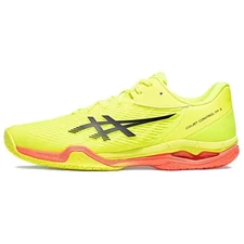 Asics Court Control FF 3 Low Top Badminton Shoes Men's Yellow Green Shoes