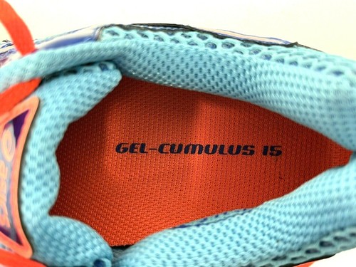 NEU Asics Gel Cumulus 15 T3C5N Damen-Laufschuhe Turnschuhe blau orange Größe 6 - Bild 5 von 10