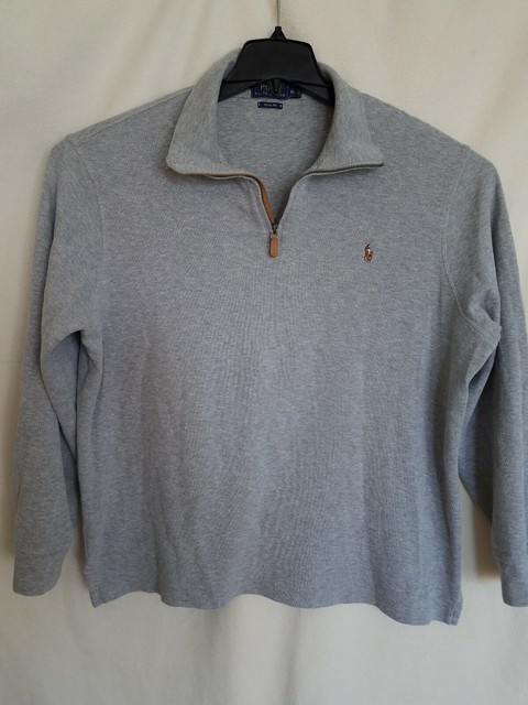 ralph lauren grey quarter zip