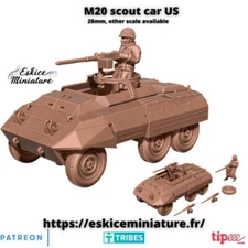 M20 Scout Car - United States Army - 28mm - Eskice Miniature