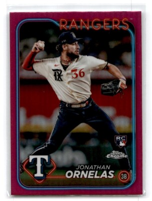 2024 Topps Chrome Jonathan Ornelas Pink Refractor #74 Rangers RC
