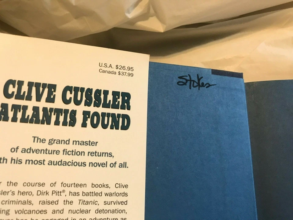 Clive Cussler ATLANTIS FOUND First Edition 1st Print Ancient Mystery Trap Is Set Foto 3 de 3