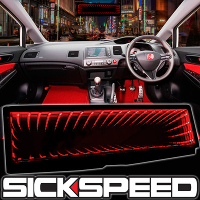 SICKSPEED GALAXY MIRROR LED LIGHT CLIP-ON REAR VIEW WINK REARVIEW RED P1
