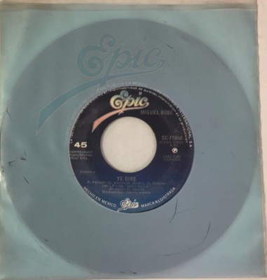 MIGUEL BOSE -TE DIRE / MARCHATE YA- 1981 MEXICAN 7  SINGLE CS LATIN POP