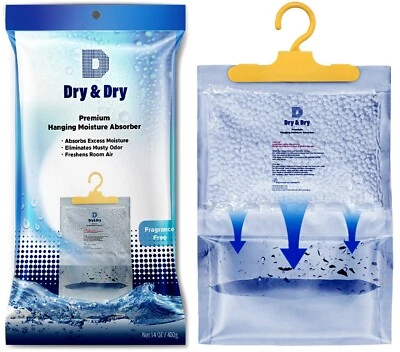 [Net 14 Oz/Pack] “Dry & Dry” Premium Hanging Moisture Absorbers.  - Image 1 of 4